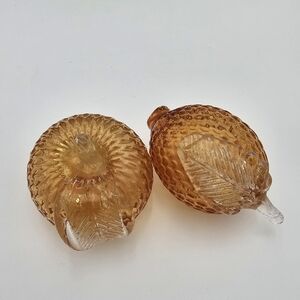 Murano Amber Glass Art Pieces
